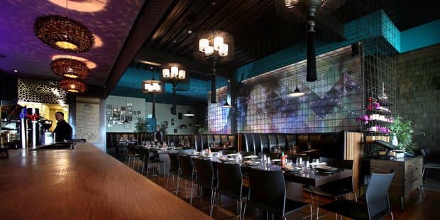 Inside the restaurant 