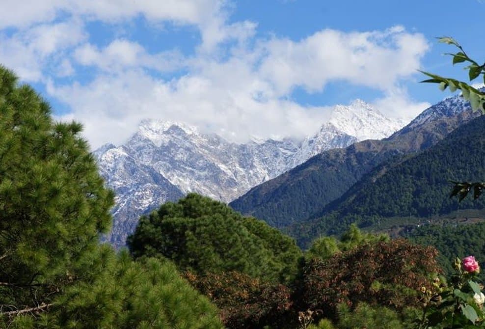 Snow Clad mighty mountain of Dhauladhar Range at Palampur
