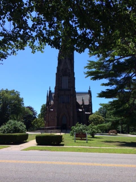 Facade of Cathedral of Incarnation, Garden City, NY. 7/30/2017.