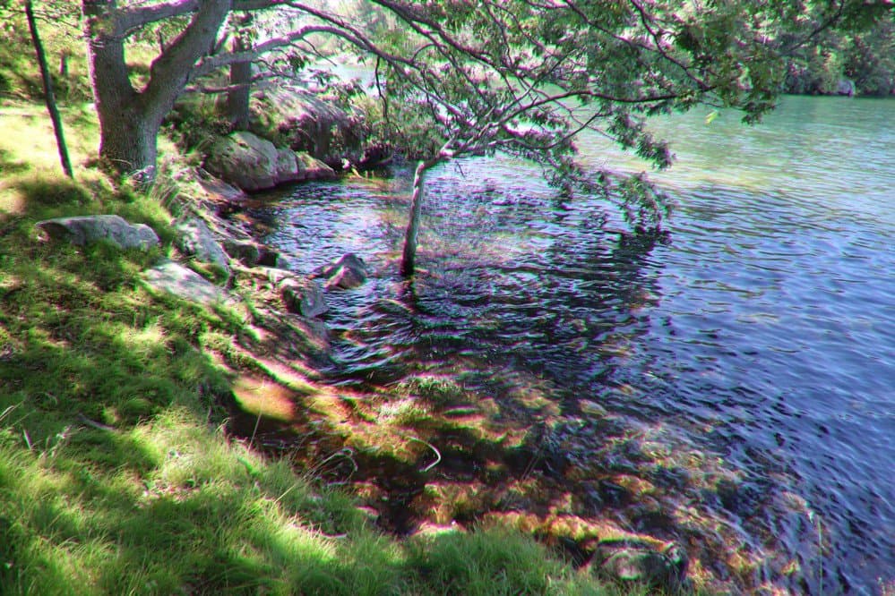 The water flows