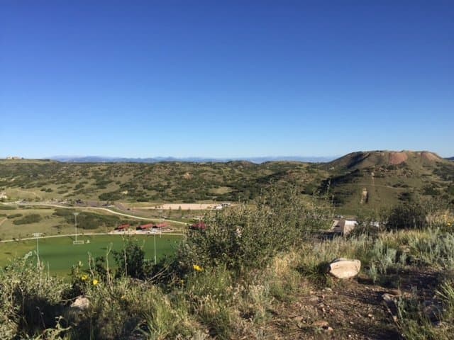 View west/northwest from top of incline