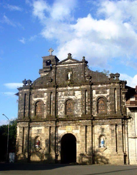 Facade of the Church of Sta. Barbara in Cabatuan, Iloilo before the restoration and cleaning up