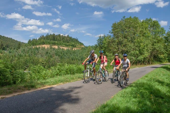 balade en Vélo Via Fluvia à Riotord 