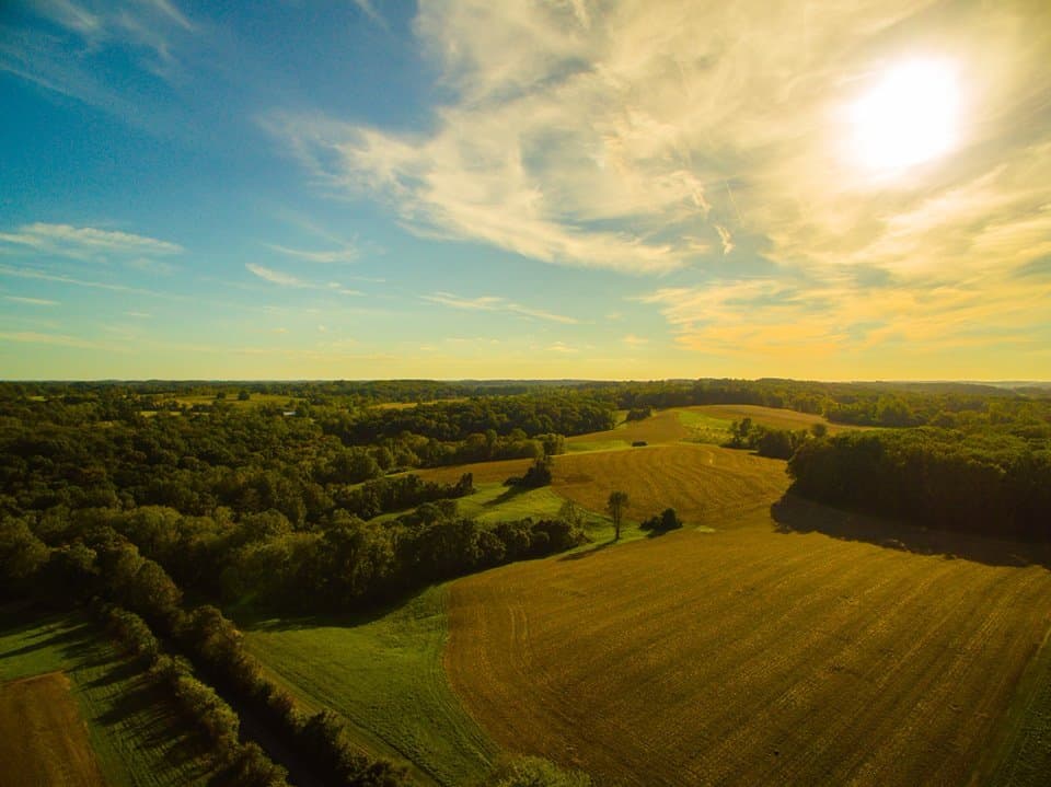 Bird's-eye view of ChesLen Preserve. Photo: Brandon Keen