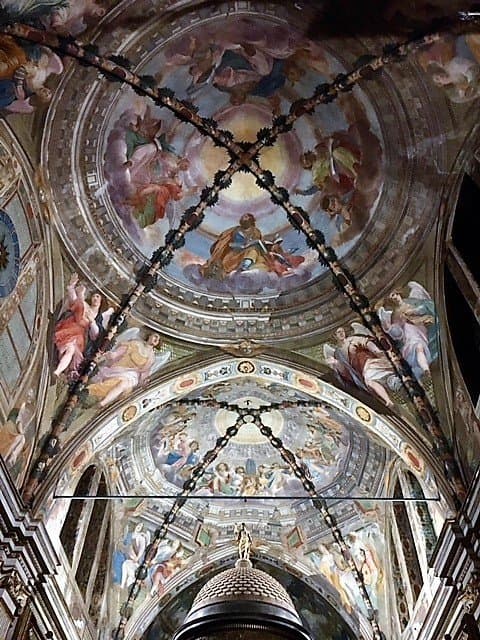 Milano, Chiesa di san Marco: le volte del presbiterio e dell'abside (dic. 2017)