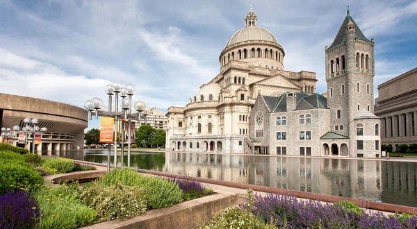 The Christian Science Plaza in the Summer