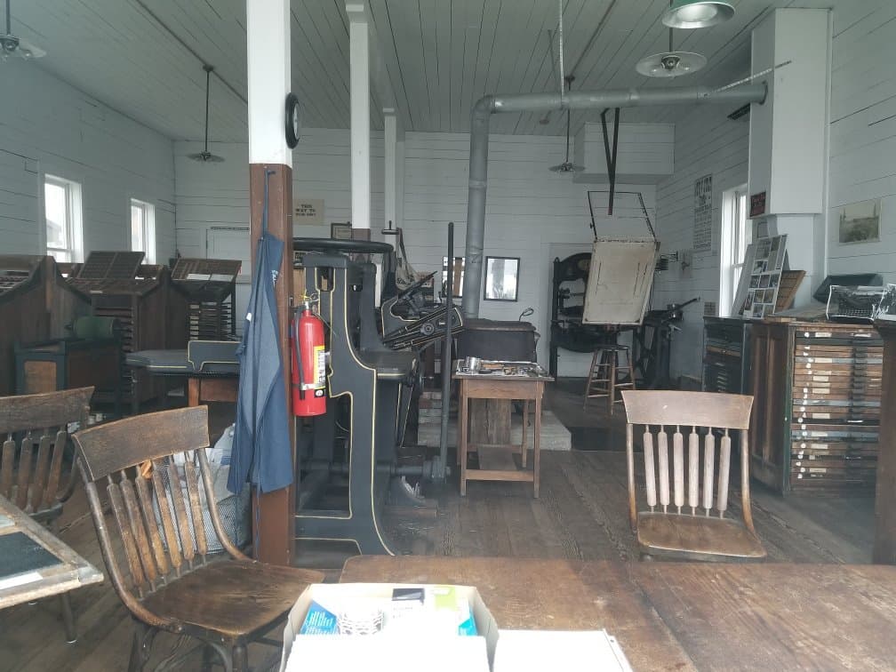 Literally across the street from the Coos History Museum. Even if it's closed you can look in t