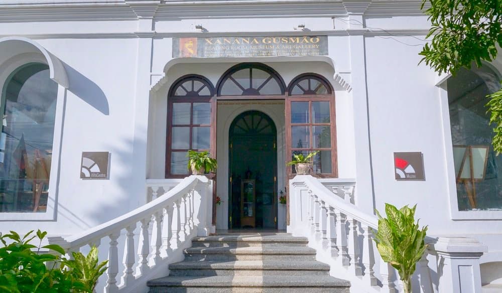 The beautiful front entrance to the Xanana Gusmao Reading Room