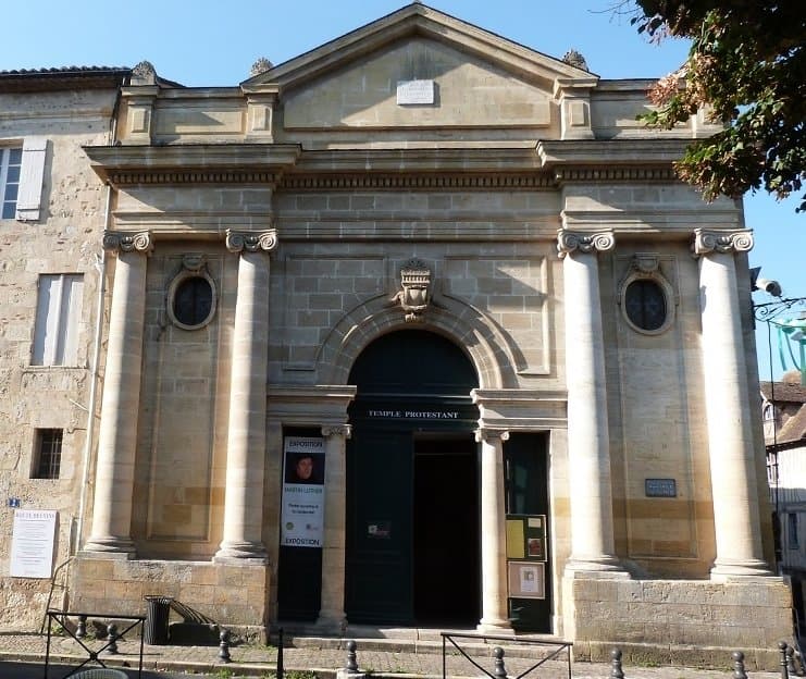 Le temple prostestant de Bergerac est ouvert à la visite tous les été pour des expositions 