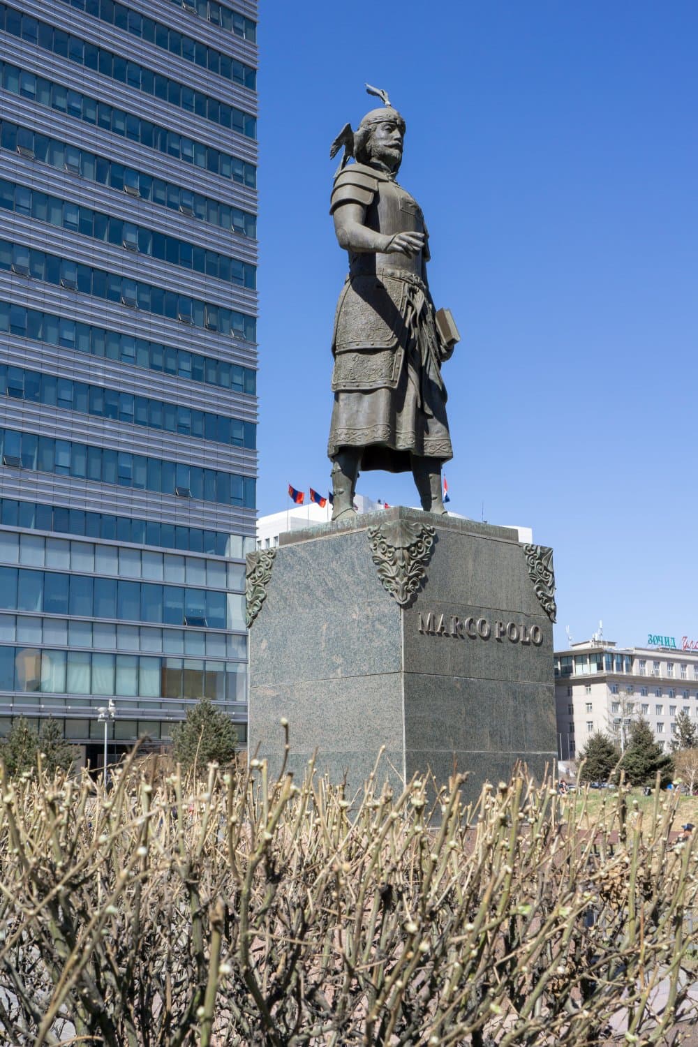 Marco Polo statue near Sükhbaatar Square