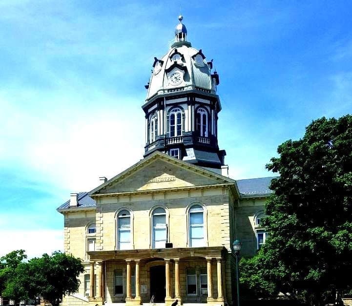 Beautiful vintage court house in Madison County, IA.