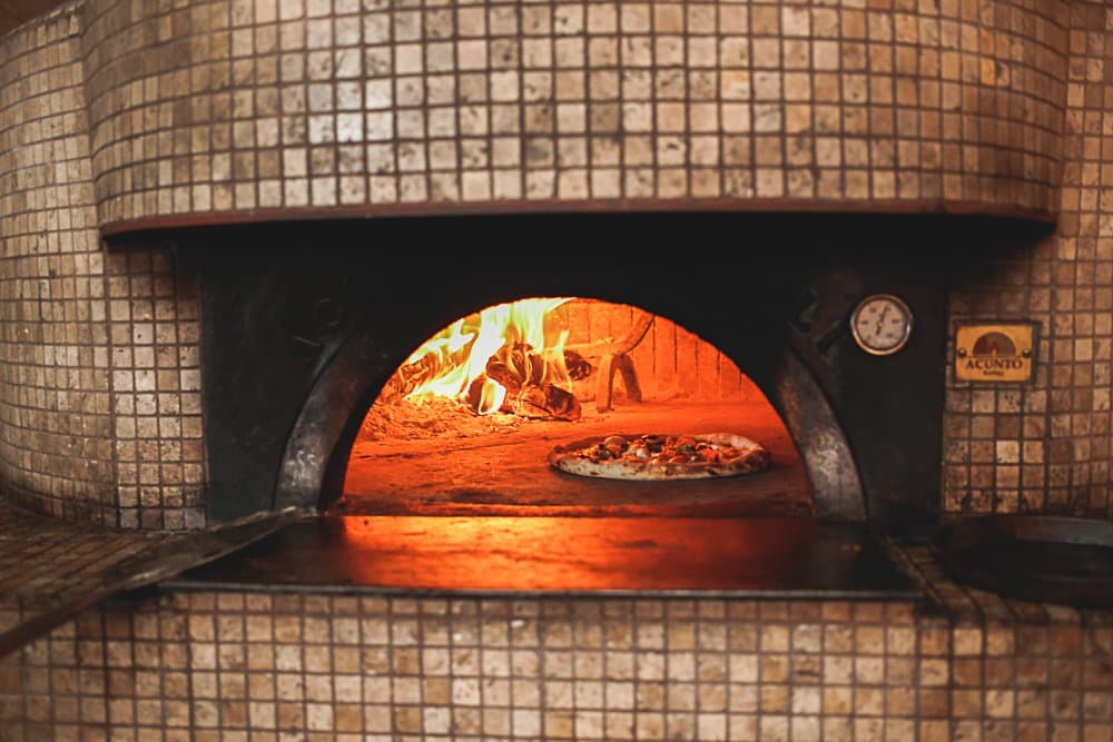 Authentic wood-fired pizza