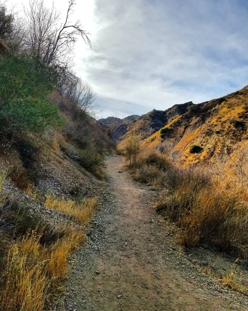 Hiking up the canyon.
