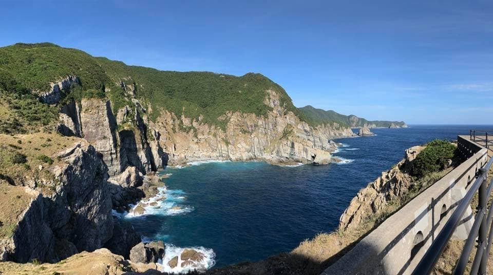 View of cliffs from the lighthouse