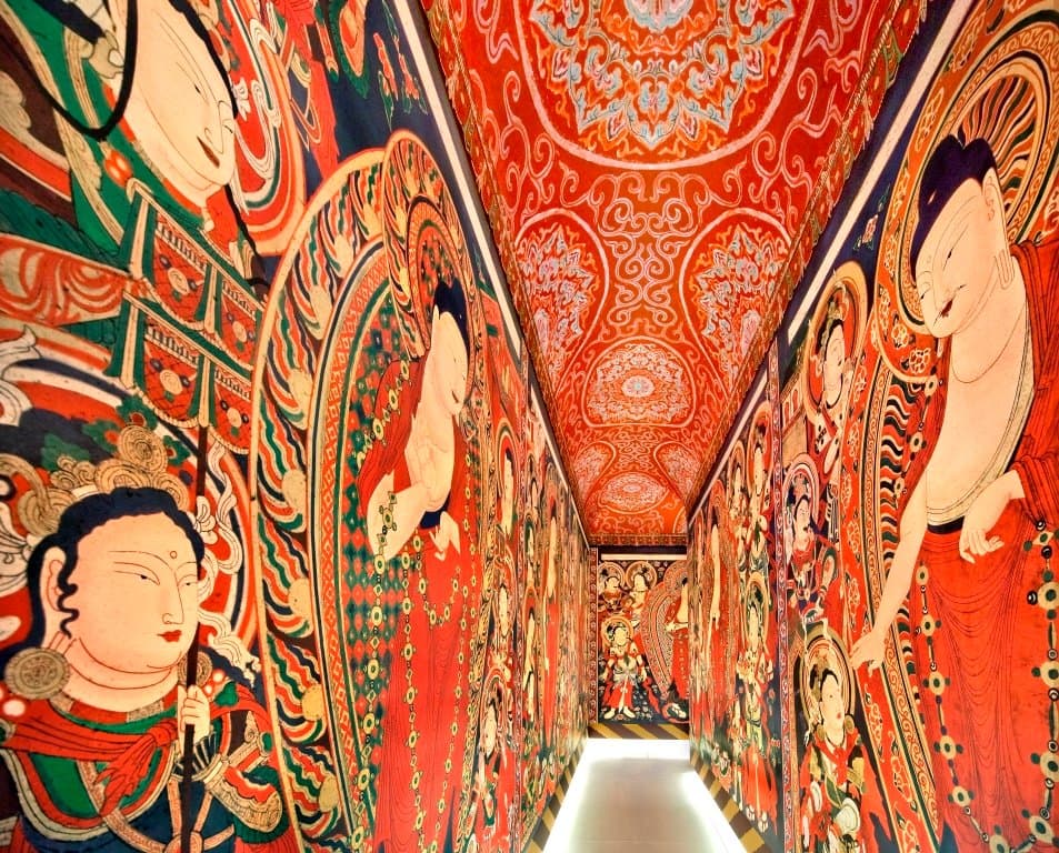 ベゼクリク石窟大回廊復元展示