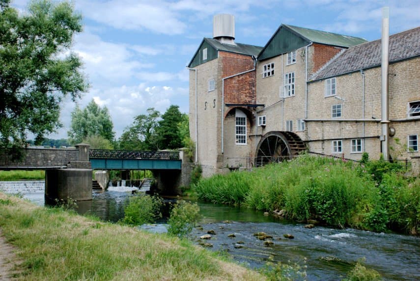 View across the river Brit of Palmers Brewery 
