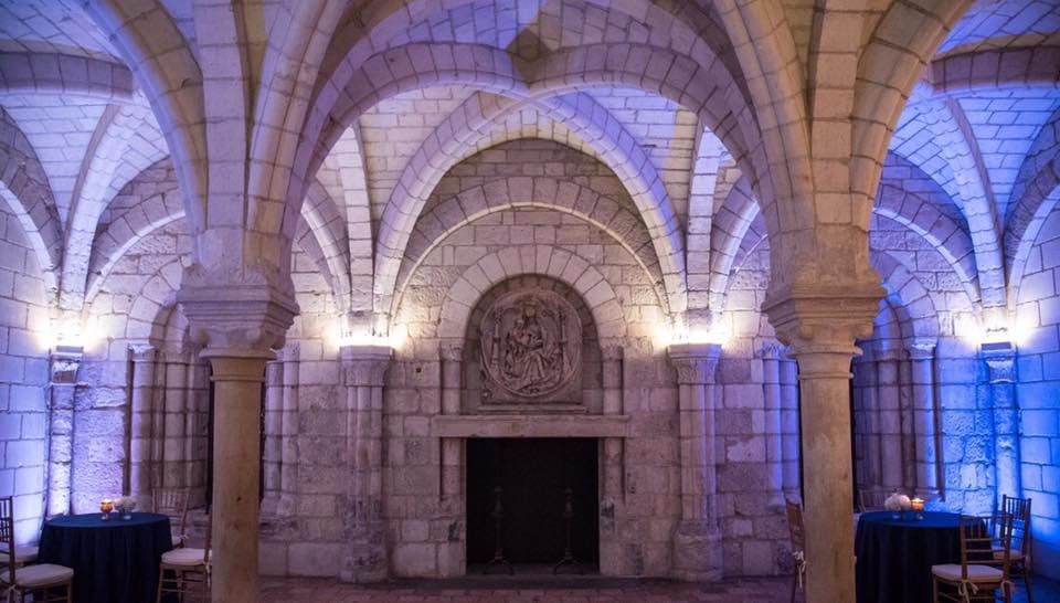 Uplighting in Chapter House at Worcester Art Museum