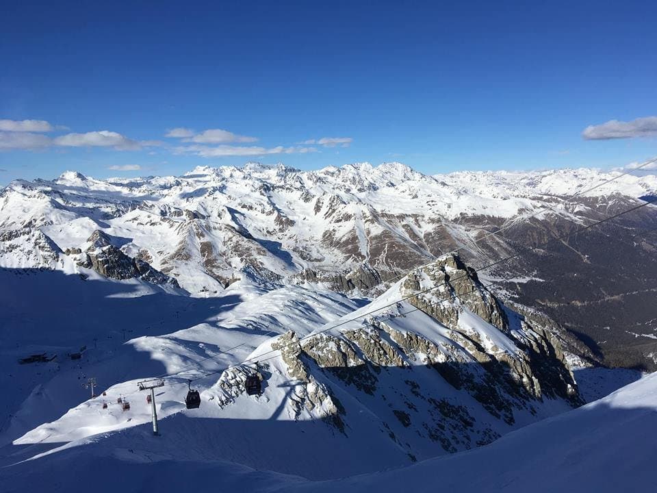 A shot from somewhere near the top of Passo Presena