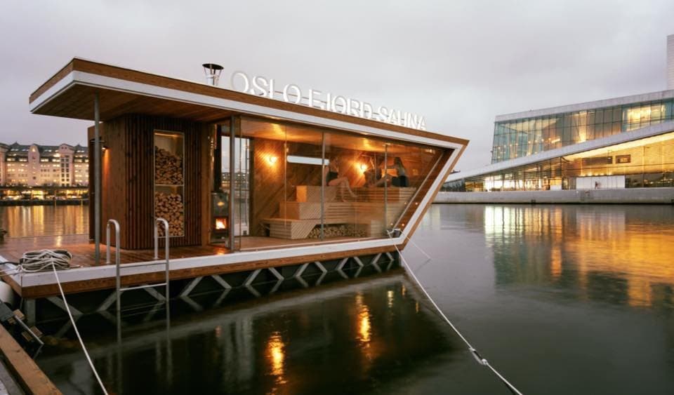 Sauna in the evening