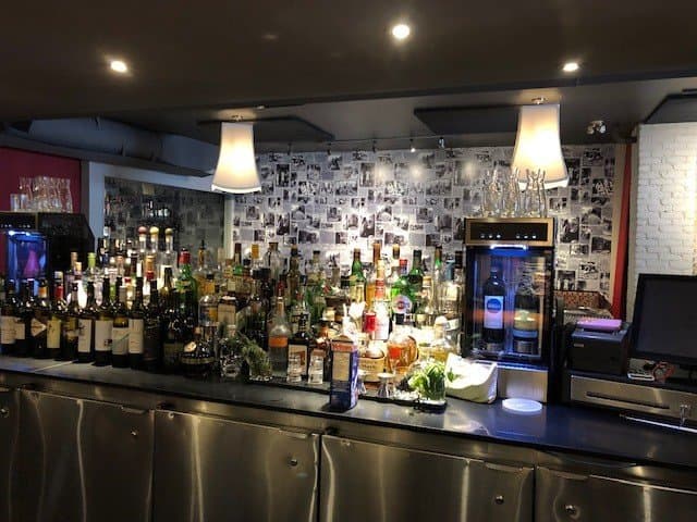 View to the bar