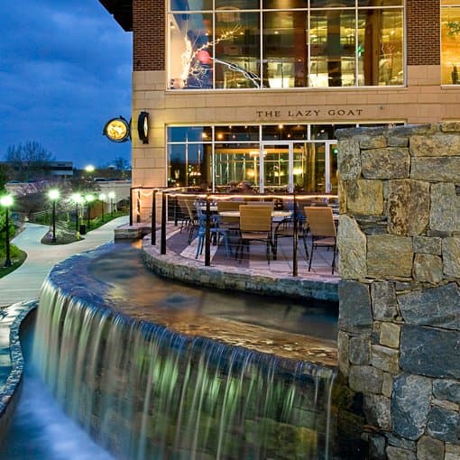 Patio Seating at The Lazy Goat.