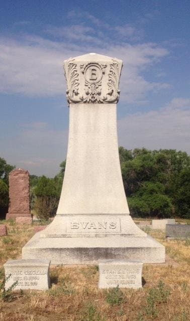 The Evans Family marker