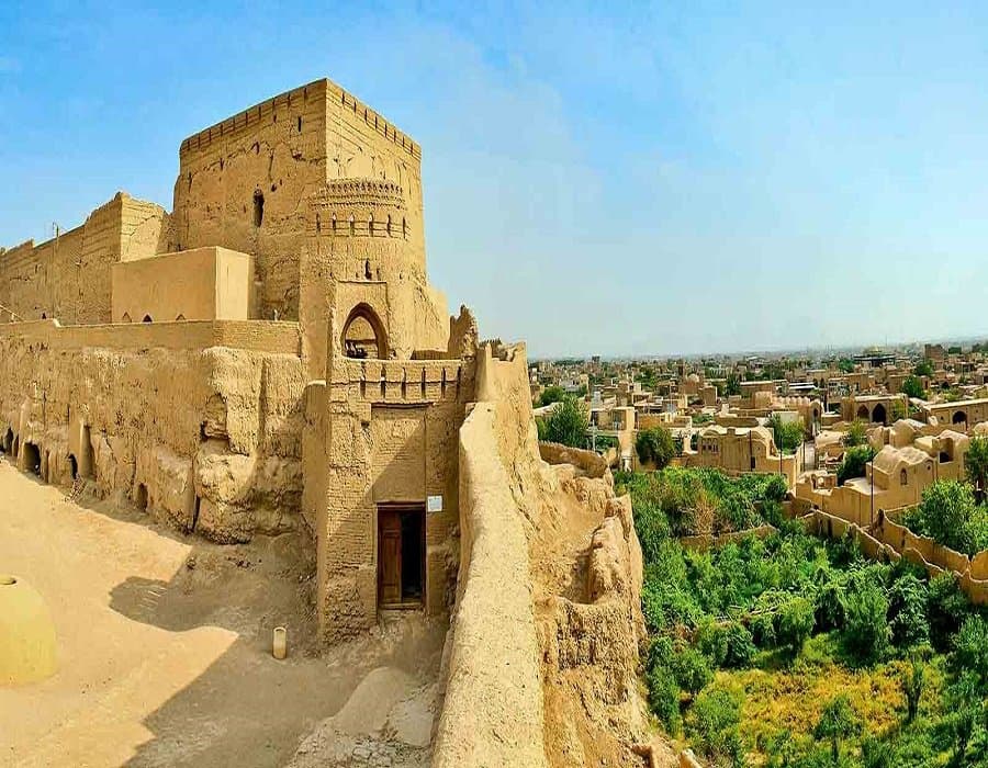 The Narin Ghalleh or Narin Castle is a mud-brick fort or castle in the town of Meybod, Iran. Some of the castles incorporate mud bricks of the Medes period and of the Achaemenes and Sassanid dynasties.  Architectural experts have argued that the construction and erection of Narin Castle was not made on a wasteland, but on an older building. It is possible to see works of architecture that has been constructed in the place in the following sections and layers below.