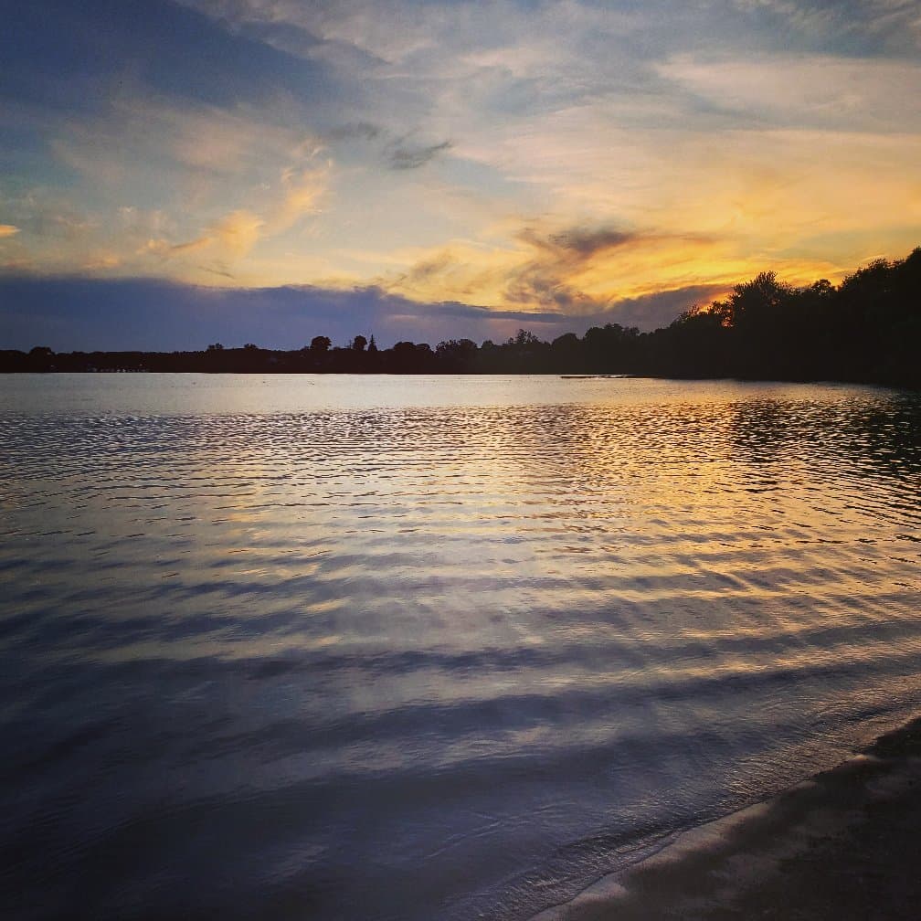 Sunset from the beach area