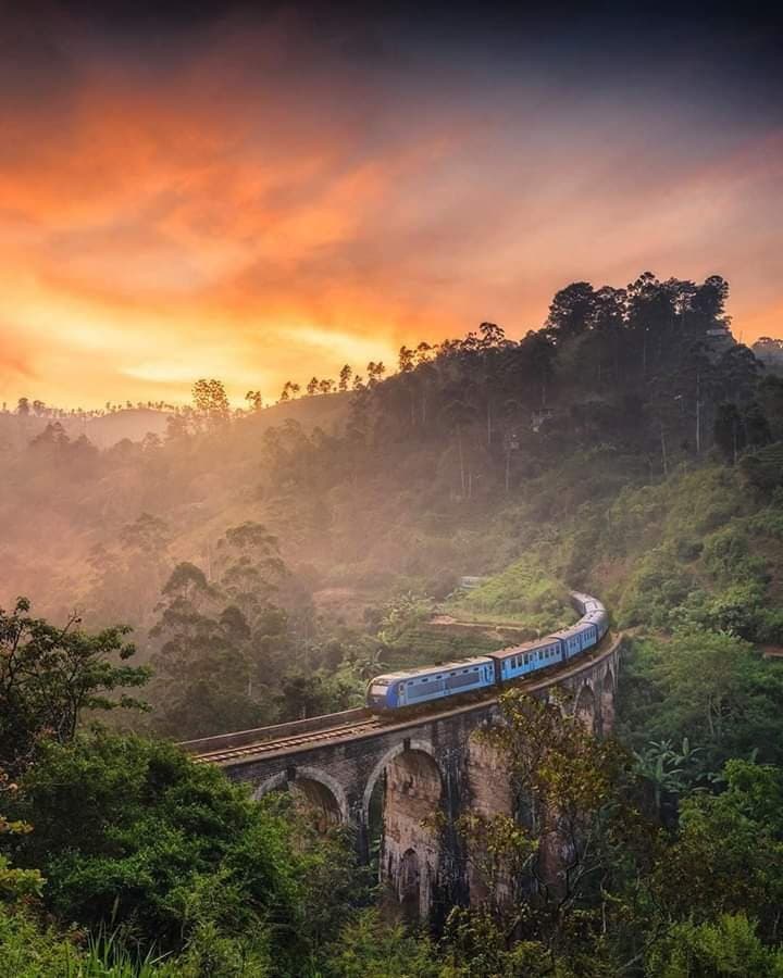 The most beautiful train ride in the world !  The eastern train route take you from Colombo to badulla,  if you  wish you can go to  kandy taken by cab then you can join train from kandy..to Nanu oya ,on to  ella and badulla  ... you must know Colombo to  badulla train change the railway line at kandy station