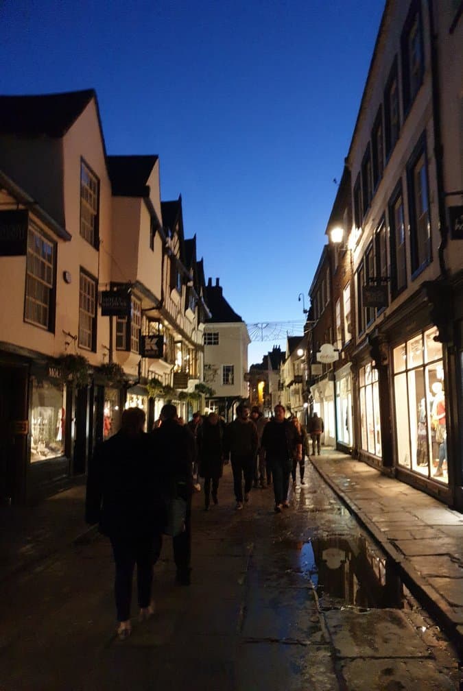 Long busy street