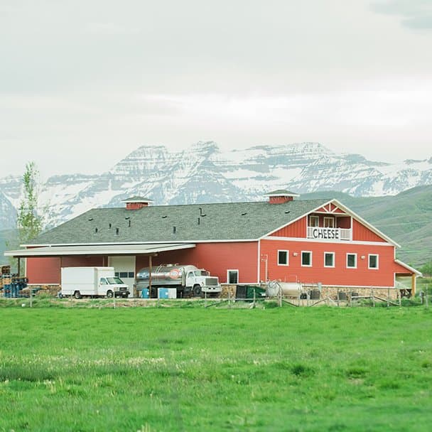 Our creamery is located on the far end of our dairy farm - at any given time of year you can enjoy gorgeous mountain vistas.