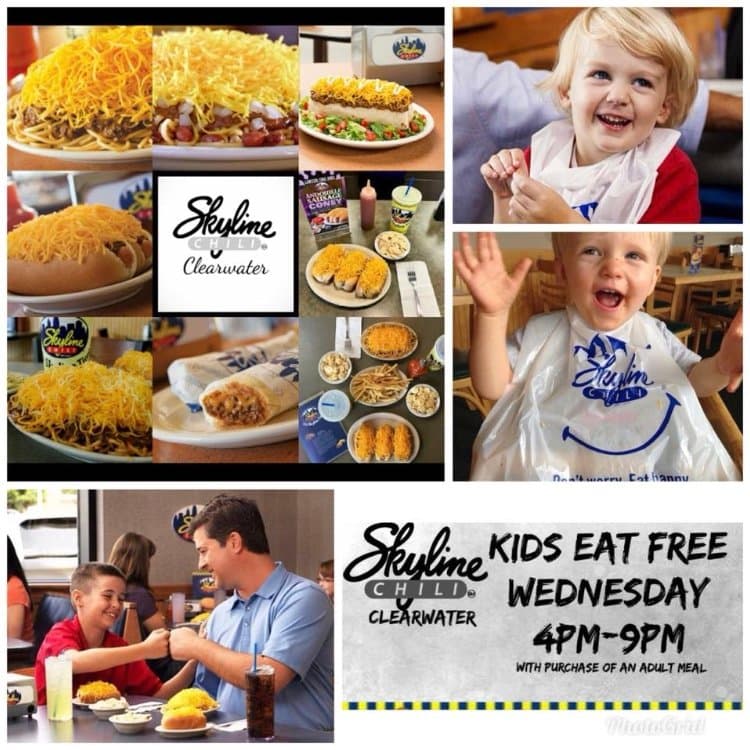 Every Wednesday night from 4-9, kids eat free!