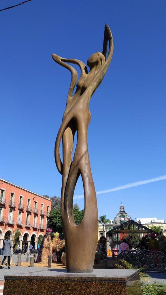 Sculpture just outside the main entrance