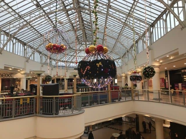 Christmas decorations in the mall