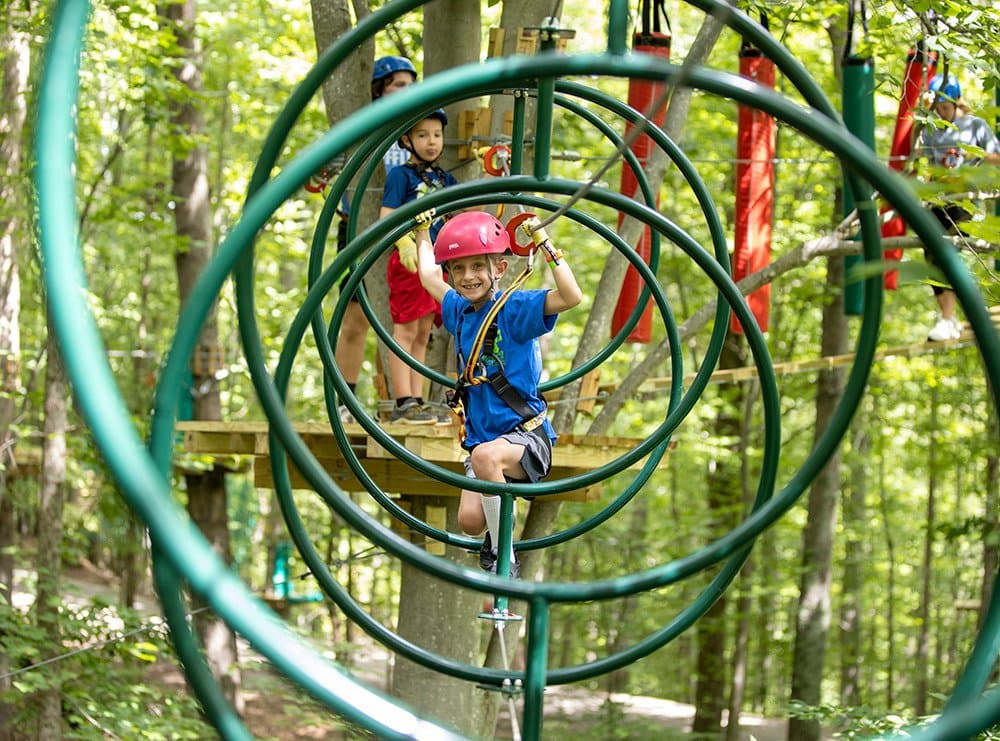 Treetop Quest at Explore Park offers family obstacles and zip lines