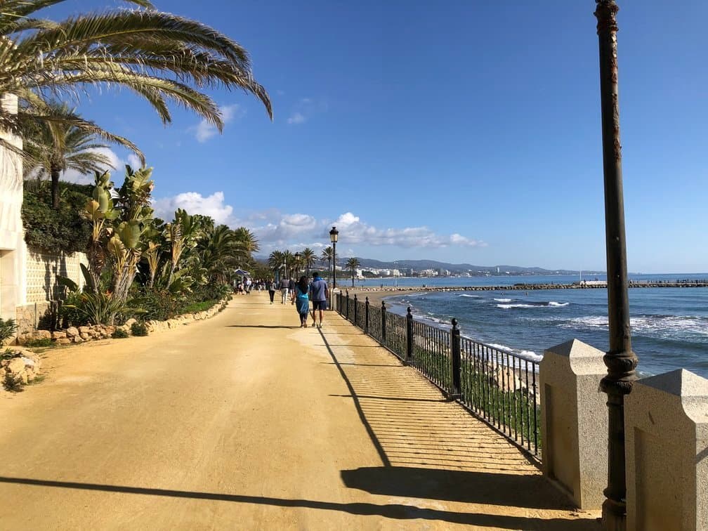 From Puerto Banus towards Marbella town center 