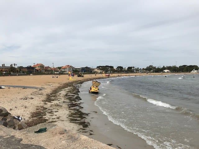 Small but broad beach