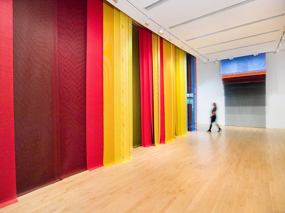 Eva LeWitt, Untitled (Mesh A–J) at The Aldrich. Photo: Jason Mandella. 