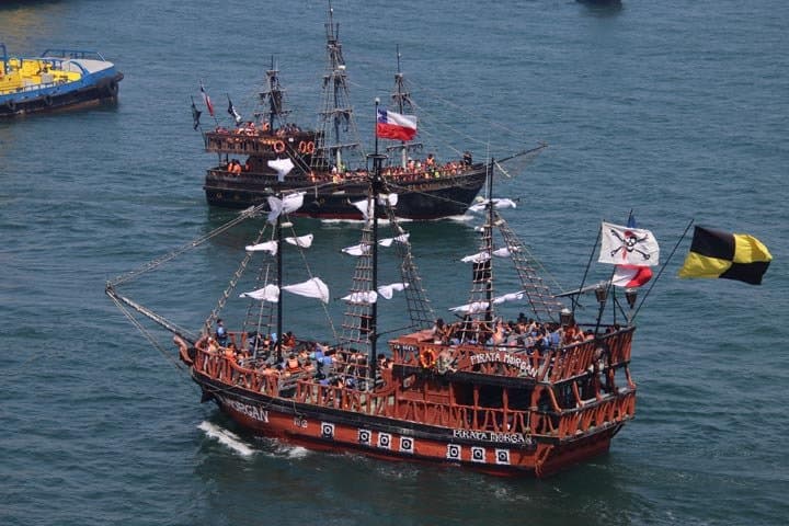 Up to four pirate boats can be out at the same time