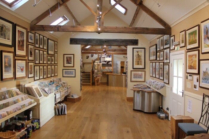 An elegant, beamed interior designed by the artist himself in order to display his magnificent paintings. 