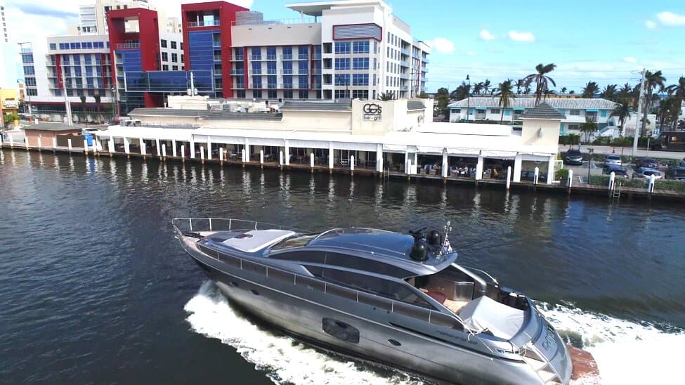 Every day hundreds of boats and luxury yachts pass by the restaurant.  Guests love watching all the activity from our covered waterfront terrace.