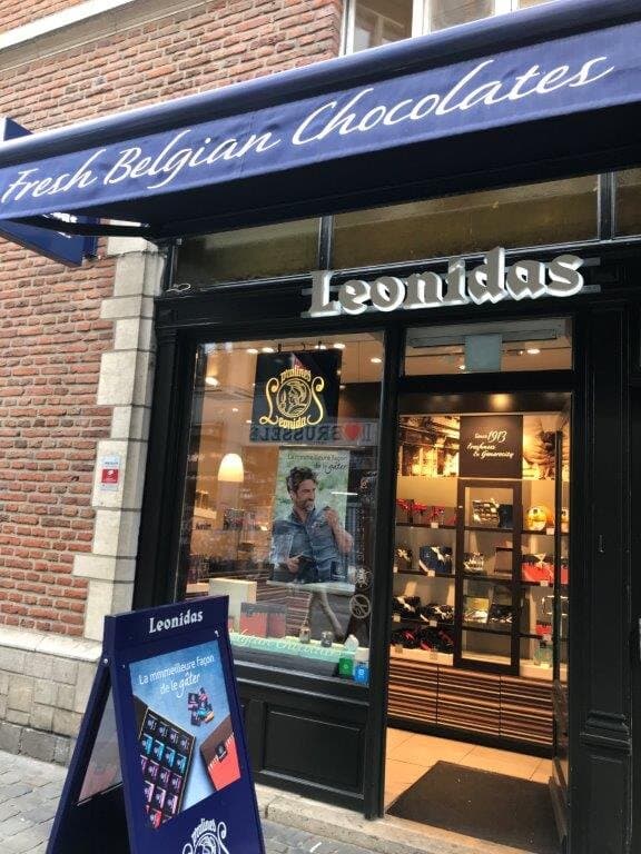 Leonidas Chocolatte vyroba cokolady Brussel Belgien, Belgicko