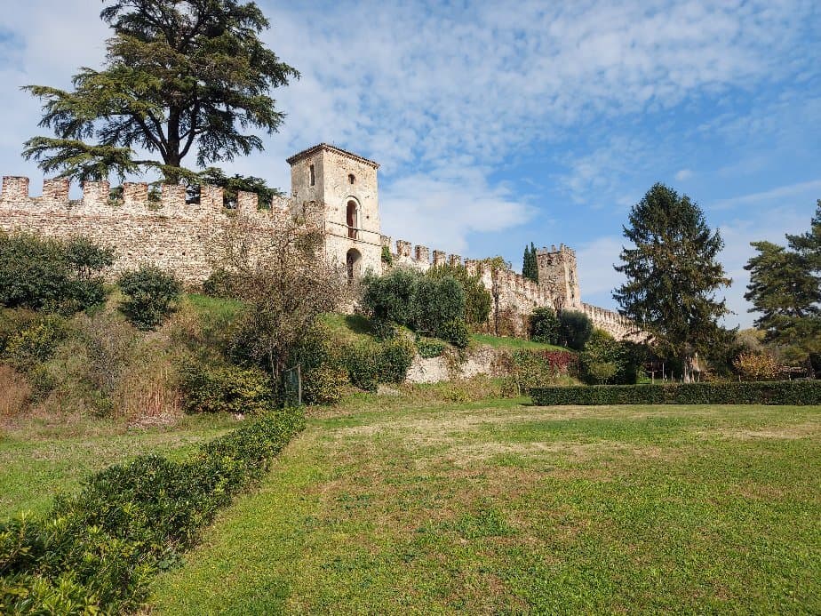 Mura dalla riva del lago
