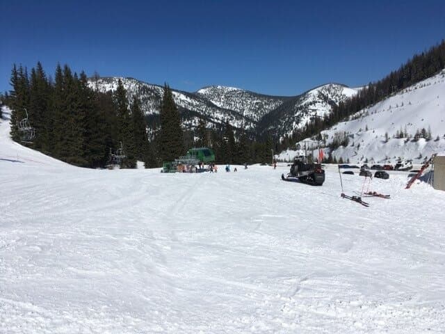 View down the hill.
