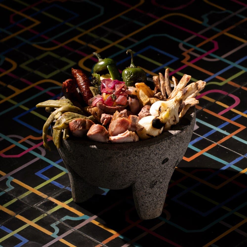 Enjoy a delicious molcajete.