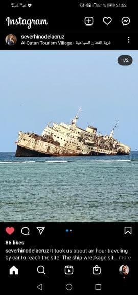 Al Saif Beach sunken ship