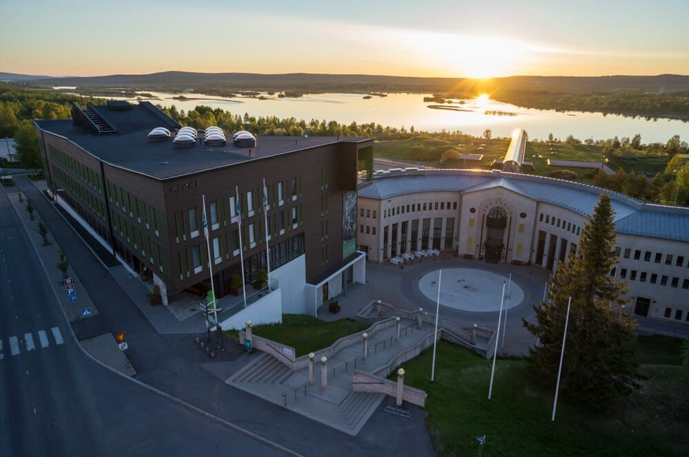 Wooden Pilke House is located on the banks of river Ounasjoki in Rovaniemi, Lapland.