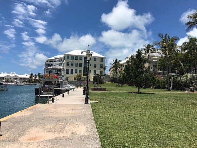 view down the dock