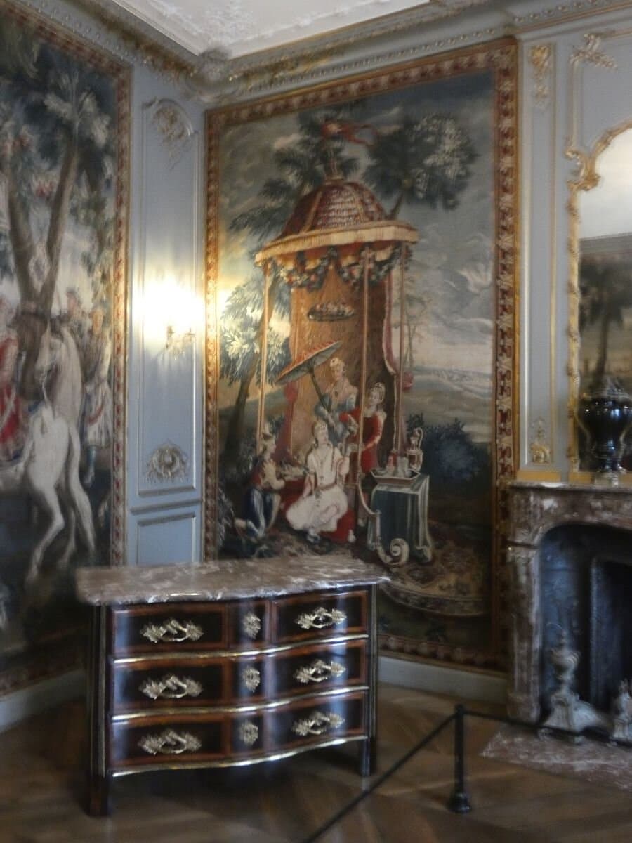 Tapestryand cabinet