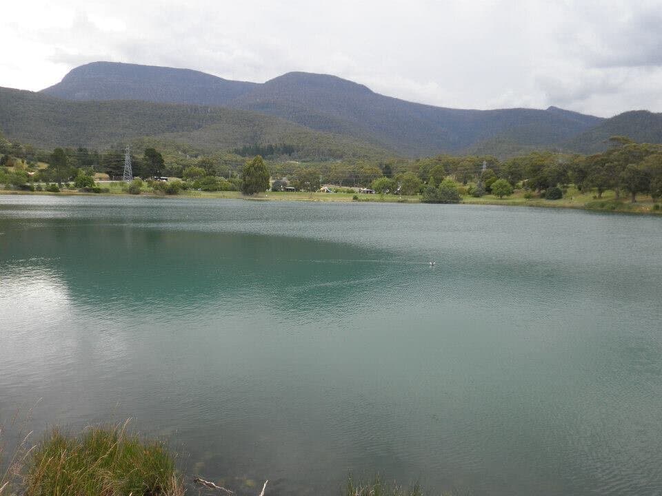Taken at Tolosa Park with Mount Wellington in the background.